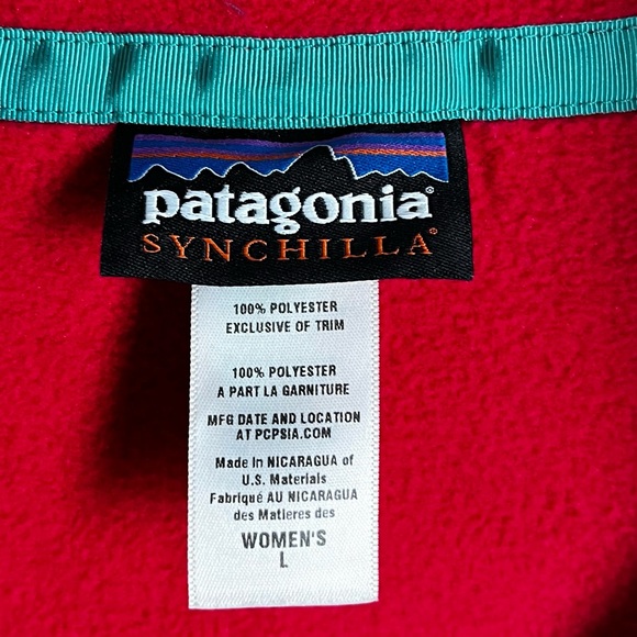 Patagonia Synchilla Snap T Pullover Fleece Sweater Pink Womens Size Large Y2K 08 - Picture 7 of 16